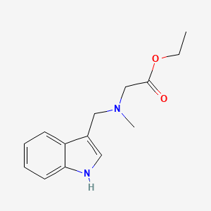 molecular formula C14H18N2O2 B5858548 ethyl N-(1H-indol-3-ylmethyl)-N-methylglycinate 