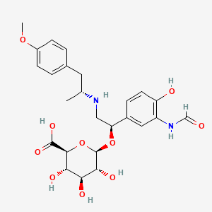 (1R)-1-(3-Formamido-4-hydroxyphenyl)-2-{[(2R)-1-(4-methoxyphenyl)propan-2-yl]amino}ethyl beta-D-glucopyranosiduronic acid