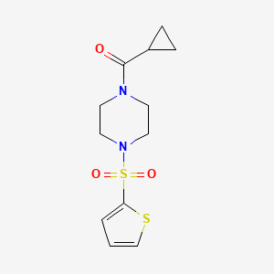 molecular formula C12H16N2O3S2 B5858553 1-(cyclopropylcarbonyl)-4-(2-thienylsulfonyl)piperazine 