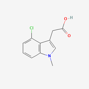 molecular formula C11H10ClNO2 B585856 4-Chloro-1-methylindole-3-acetic Acid CAS No. 1346601-81-7