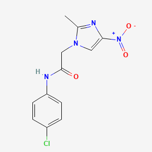 N-(4-chlorophenyl)-2-(2-methyl-4-nitro-1H-imidazol-1-yl)acetamide