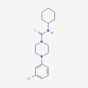 4-(3-chlorophenyl)-N-cyclohexyl-1-piperazinecarbothioamide