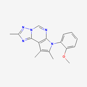 molecular formula C17H17N5O B5858580 7-(2-methoxyphenyl)-2,8,9-trimethyl-7H-pyrrolo[3,2-e][1,2,4]triazolo[1,5-c]pyrimidine 