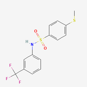 molecular formula C14H12F3NO2S2 B5858585 4-(methylthio)-N-[3-(trifluoromethyl)phenyl]benzenesulfonamide 
