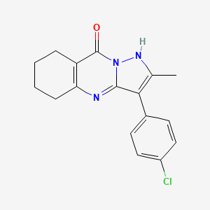 molecular formula C17H16ClN3O B5858597 3-(4-chlorophenyl)-2-methyl-5,6,7,8-tetrahydropyrazolo[5,1-b]quinazolin-9(4H)-one 