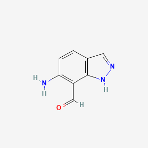 molecular formula C8H7N3O B585862 6-amino-1H-indazole-7-carbaldehyde CAS No. 154597-37-2
