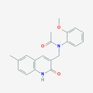 N-[(2-hydroxy-6-methyl-3-quinolinyl)methyl]-N-(2-methoxyphenyl)acetamide