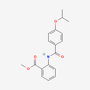 molecular formula C18H19NO4 B5858641 methyl 2-[(4-isopropoxybenzoyl)amino]benzoate 
