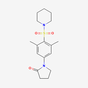molecular formula C17H24N2O3S B5858645 1-[3,5-dimethyl-4-(1-piperidinylsulfonyl)phenyl]-2-pyrrolidinone 