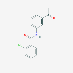 molecular formula C16H14ClNO2 B5858658 N-(3-acetylphenyl)-2-chloro-4-methylbenzamide 