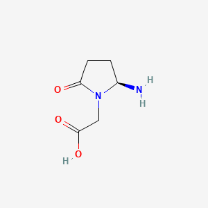 molecular formula C6H10N2O3 B585867 (S)-2-(2-Amino-5-oxopyrrolidin-1-yl)acetic acid CAS No. 151062-33-8