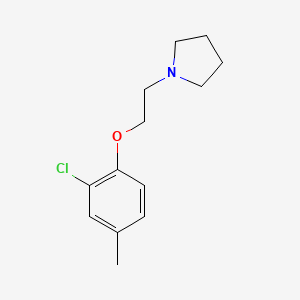 molecular formula C13H18ClNO B5858686 1-[2-(2-chloro-4-methylphenoxy)ethyl]pyrrolidine 