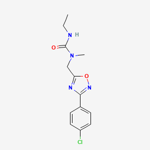 molecular formula C13H15ClN4O2 B5858707 N-{[3-(4-chlorophenyl)-1,2,4-oxadiazol-5-yl]methyl}-N'-ethyl-N-methylurea 