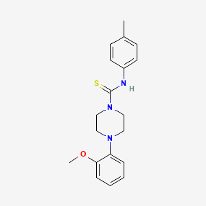 molecular formula C19H23N3OS B5858732 4-(2-methoxyphenyl)-N-(4-methylphenyl)-1-piperazinecarbothioamide 