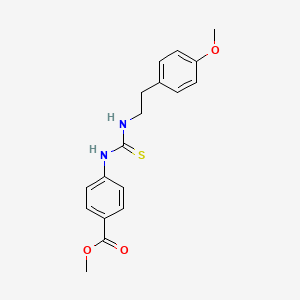 molecular formula C18H20N2O3S B5858780 methyl 4-[({[2-(4-methoxyphenyl)ethyl]amino}carbonothioyl)amino]benzoate 