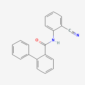molecular formula C20H14N2O B5858802 N-(2-cyanophenyl)-2-biphenylcarboxamide 