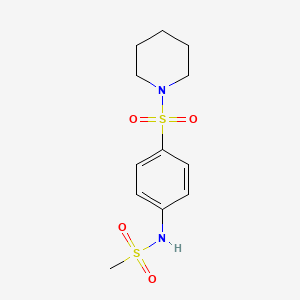 molecular formula C12H18N2O4S2 B5858809 N-[4-(1-piperidinylsulfonyl)phenyl]methanesulfonamide 