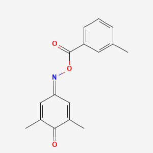 molecular formula C16H15NO3 B5858811 2,6-dimethylbenzo-1,4-quinone 4-[O-(3-methylbenzoyl)oxime] 