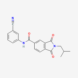 molecular formula C20H17N3O3 B5858823 N-(3-cyanophenyl)-2-isobutyl-1,3-dioxo-5-isoindolinecarboxamide 