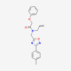 molecular formula C21H21N3O3 B5858826 N-allyl-N-{[3-(4-methylphenyl)-1,2,4-oxadiazol-5-yl]methyl}-2-phenoxyacetamide 