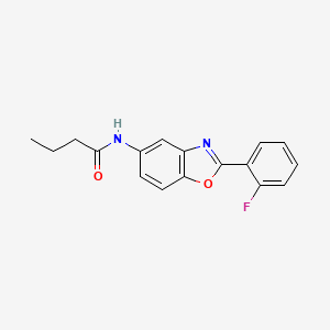 molecular formula C17H15FN2O2 B5858849 N-[2-(2-fluorophenyl)-1,3-benzoxazol-5-yl]butanamide 