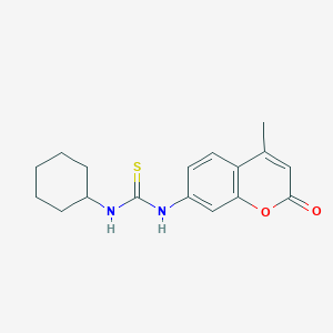 molecular formula C17H20N2O2S B5858860 N-cyclohexyl-N'-(4-methyl-2-oxo-2H-chromen-7-yl)thiourea 