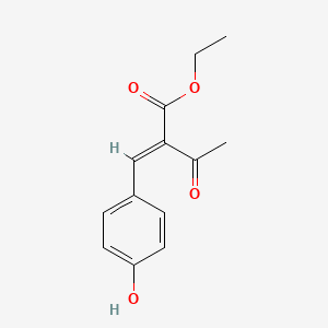 molecular formula C13H14O4 B5858868 ethyl 2-acetyl-3-(4-hydroxyphenyl)acrylate 