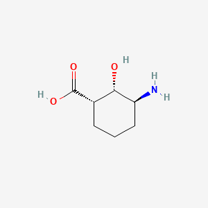 molecular formula C7H13NO3 B585887 (1S,2S,3S)-3-amino-2-hydroxycyclohexane-1-carboxylic acid CAS No. 158195-48-3