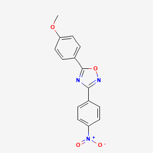 molecular formula C15H11N3O4 B5858900 5-(4-methoxyphenyl)-3-(4-nitrophenyl)-1,2,4-oxadiazole 