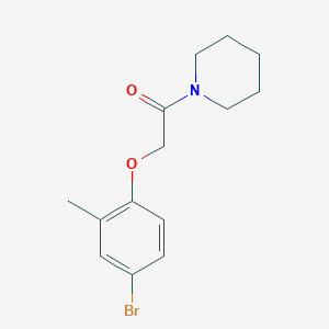 molecular formula C14H18BrNO2 B5858910 1-[(4-bromo-2-methylphenoxy)acetyl]piperidine 