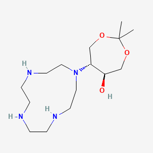 molecular formula C15H32N4O3 B585895 (5R,6S)-2,2-Dimethyl-6-(1,4,7,10-tetraazacyclododec-1-yl)-1,3-dioxepan-5-ol CAS No. 198637-63-7