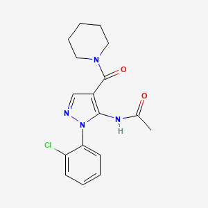 N-[1-(2-chlorophenyl)-4-(1-piperidinylcarbonyl)-1H-pyrazol-5-yl]acetamide