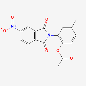 4-methyl-2-(5-nitro-1,3-dioxo-1,3-dihydro-2H-isoindol-2-yl)phenyl acetate
