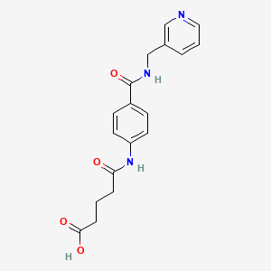molecular formula C18H19N3O4 B5859022 5-oxo-5-[(4-{[(3-pyridinylmethyl)amino]carbonyl}phenyl)amino]pentanoic acid 