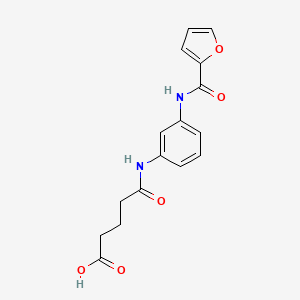 molecular formula C16H16N2O5 B5859039 5-{[3-(2-furoylamino)phenyl]amino}-5-oxopentanoic acid 