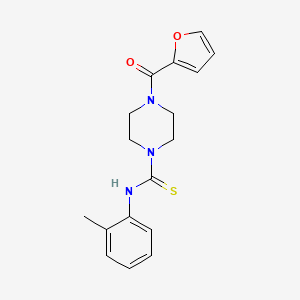 molecular formula C17H19N3O2S B5859044 4-(2-furoyl)-N-(2-methylphenyl)-1-piperazinecarbothioamide 