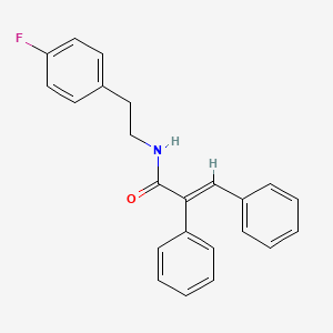 molecular formula C23H20FNO B5859062 N-[2-(4-fluorophenyl)ethyl]-2,3-diphenylacrylamide 