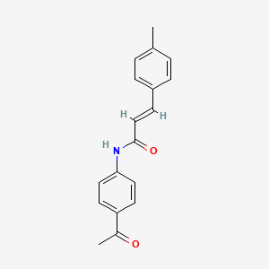molecular formula C18H17NO2 B5859075 N-(4-acetylphenyl)-3-(4-methylphenyl)acrylamide 