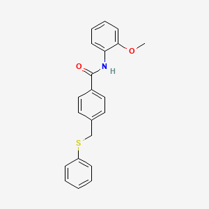 molecular formula C21H19NO2S B5859089 N-(2-methoxyphenyl)-4-[(phenylthio)methyl]benzamide 