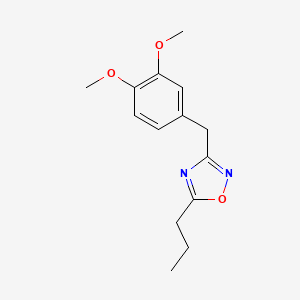 molecular formula C14H18N2O3 B5859095 3-(3,4-dimethoxybenzyl)-5-propyl-1,2,4-oxadiazole 