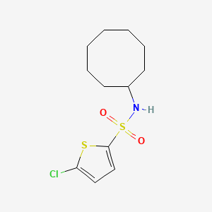 molecular formula C12H18ClNO2S2 B5859104 5-chloro-N-cyclooctyl-2-thiophenesulfonamide 