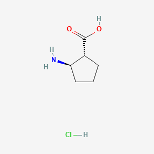 molecular formula C6H12ClNO2 B585911 (1R,2R)-2-Aminocyclopentanecarboxylic Acid Hydrochloride CAS No. 158414-44-9