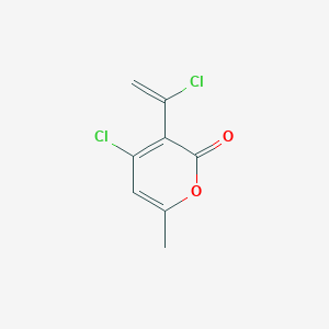 4-chloro-3-(1-chlorovinyl)-6-methyl-2H-pyran-2-one