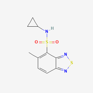 molecular formula C10H11N3O2S2 B5859117 N-cyclopropyl-5-methyl-2,1,3-benzothiadiazole-4-sulfonamide 