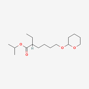 Propan-2-yl 2-ethyl-6-(oxan-2-yloxy)hexanoate
