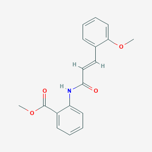 molecular formula C18H17NO4 B5859123 methyl 2-{[3-(2-methoxyphenyl)acryloyl]amino}benzoate 