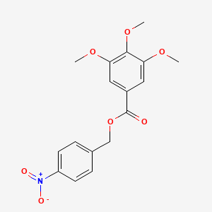 molecular formula C17H17NO7 B5859134 4-nitrobenzyl 3,4,5-trimethoxybenzoate 