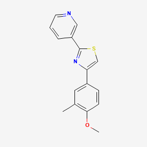 3-[4-(4-methoxy-3-methylphenyl)-1,3-thiazol-2-yl]pyridine