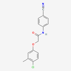 molecular formula C16H13ClN2O2 B5859179 2-(4-chloro-3-methylphenoxy)-N-(4-cyanophenyl)acetamide 