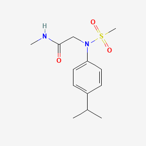 molecular formula C13H20N2O3S B5859180 N~2~-(4-isopropylphenyl)-N~1~-methyl-N~2~-(methylsulfonyl)glycinamide 